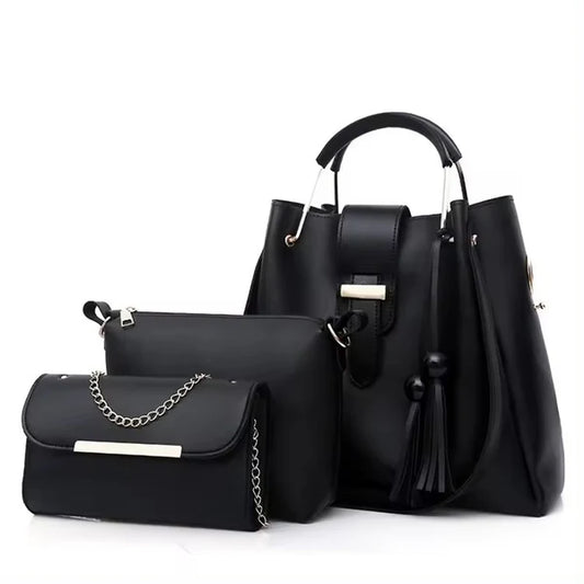 3-in-1 Handbag and Tote Set for Girls - Front View
Stylish Leather Handbag and Tote Set for Daily Use
Girls 3-in-1 Premium Handbag Set - Side View
Premium Tote Bag and Handbag Set for Girls
3-in-1 Handbag Set Gift Idea for Girls