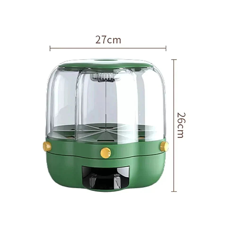 6-Grid Rotating Grain Container – Kitchen Food Organizer | Nayvo Mall