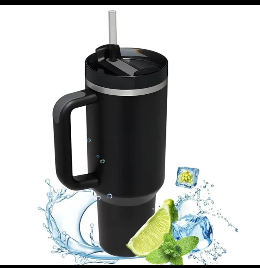 1200ml Tumbler with Handle & Straw – Portab  Handle Straw | Nayvo Mall