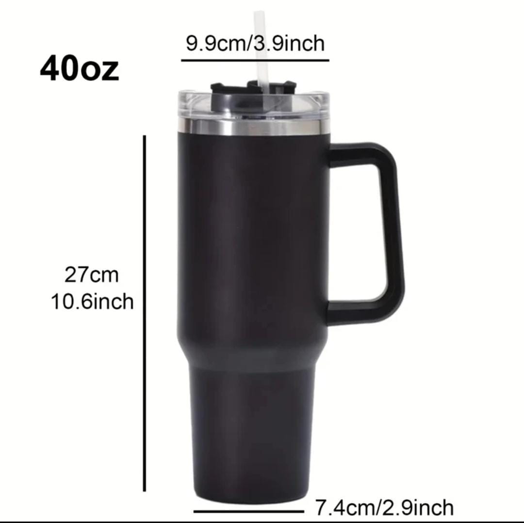 1200ml Tumbler with Handle & Straw – Portab  Handle Straw | Nayvo Mall