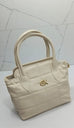 GK Quilted Black Leather Handbag for Women.