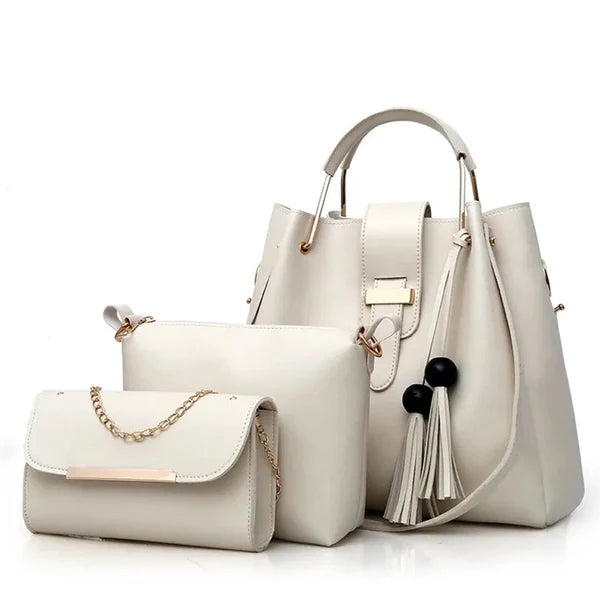 3-in-1 Handbag and Tote Set for Girls - Front View
Stylish Leather Handbag and Tote Set for Daily Use
Girls 3-in-1 Premium Handbag Set - Side View
Premium Tote Bag and Handbag Set for Girls
3-in-1 Handbag Set Gift Idea for Girls